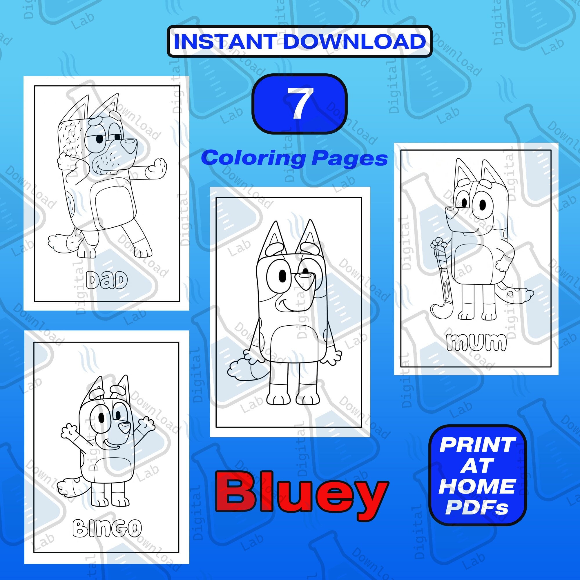 Bluey Bingo Coloring Pages Printable - Il Fullxfull.5742050495 S7lq 