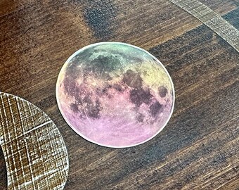 Full Moon Holographic Sticker