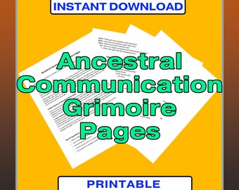 Pages du grimoire de Communication ancestrale - PDF imprimable