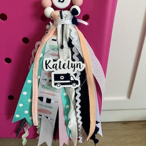 Custom Ribbon Bag Charm | Bogg Bag Charm | Sports Team Gift | Ribbon Tassel | Bag Charm | Gift For Her | Personalized | Mom | Sports Bag Tag