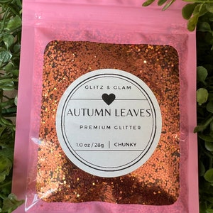 Autumn Leaves - Chunky Glitter - Crafts - Snowglobe Glitter - Glitter For Tumblers - Glitter For Resin - Nail Art - Makeup - Epoxy