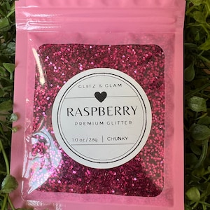 Raspberry - Chunky Glitter - Crafts - Snowglobe Glitter - Glitter For Tumblers - Glitter For Resin - Nail Art - Makeup - Epoxy