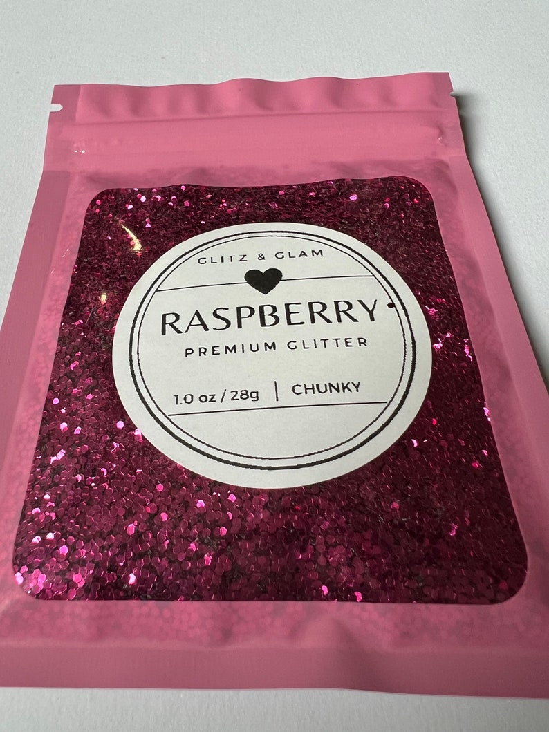 Raspberry - Chunky Glitter - Crafts - Snowglobe Glitter - Glitter for ...