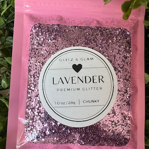 Lavender - Chunky Glitter - Crafts - Snowglobe Glitter - Glitter For Tumblers - Glitter For Resin - Nail Art - Makeup - Epoxy