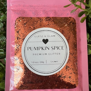 Pumpkin Spice - Chunky Glitter - Crafts - Snowglobe Glitter - Glitter For Tumblers - Glitter For Resin - Nail Art - Makeup - Epoxy