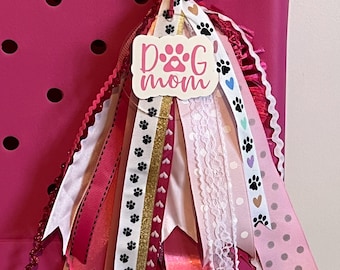 Custom Ribbon Bag Charm | Bogg Bag Charm | Sports Team Gift | Ribbon Tassel | Bag Charm | Dog Mom | Personalized | Mom | Sports Bag Tag