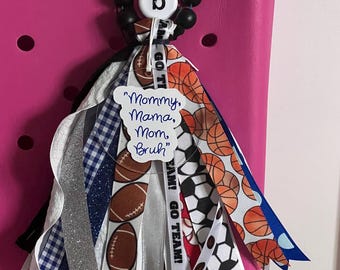 Maman | Maman | Maman | Bruh | de sac Bogg | Cadeau pour équipe sportive | Gland ruban | de sac | cadeau pour elle | Personnalisé | Étiquette de sac de sport