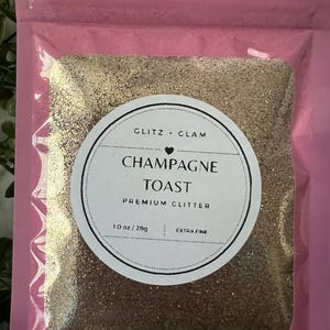 Toast au champagne - Paillettes extra fines - Travaux manuels - Boules à neige scintillantes - Paillettes pour gobelets - Paillettes pour résine - Décorations pour ongles - Maquillage - Époxy