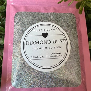 Diamond Dust ULTRA FEIN - Holographischer Glitzer - Basteln - Schneekugel Glitzer - Glitzer Für Becher - Glitter Für Harz - Nail Art - Makeup