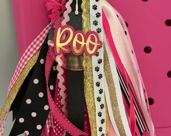 Custom Ribbon Bag Charm | Bogg Bag Charm | Sports Team Gift | Ribbon Tassel | Bag Charm | Dog Mom | Personalized | Mom | Sports Bag Tag