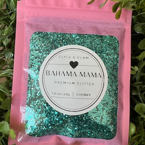 Bahama Mama - Chunky Glitter - Artisanat - Snowglobe Glitter - Paillettes pour gobelets - Paillettes pour résine - Nail Art - Maquillage - Époxy
