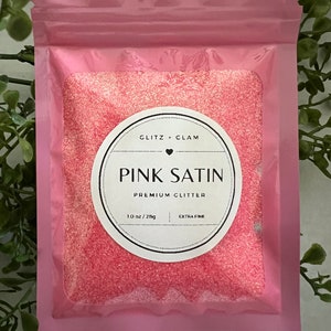 Satin rose - Paillettes extra fines - Travaux manuels - Boules à neige scintillantes - Paillettes pour verres - Paillettes pour résine - Décorations pour ongles - Maquillage - Époxy