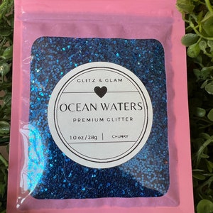 Ocean Water - Chunky Glitter - Crafts - Snowglobe Glitter - Glitter For Tumblers - Glitter For Resin - Nail Art - Makeup - Epoxy