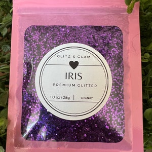 Iris Purple - Chunky Glitter - Crafts - Snowglobe Glitter - Glitter For Tumblers - Glitter For Resin - Nail Art - Makeup - Epoxy