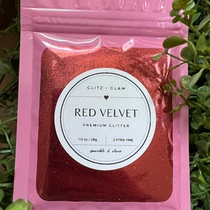 Velours rouge - Paillettes extra fines - Travaux manuels - Boules à neige scintillantes - Paillettes pour verres - Paillettes pour résine - Décorations pour ongles - Maquillage - Époxy
