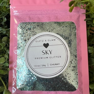 Sky - Chunky Glitter - Crafts - Snowglobe Glitter - Glitter For Tumblers - Glitter For Resin - Nail Art - Makeup - Epoxy