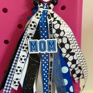 Custom Ribbon Bag Charm | Bogg Bag Charm | Sports Team Gift | Ribbon Tassel | Bag Charm | Sports Mom | Personalized | Mom | Soccer Mom