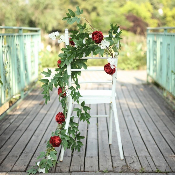 6ft | Artificial Peony/Foliage Hanging Flower Garland Vine