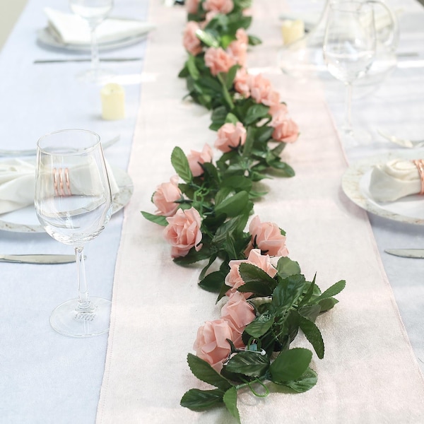 6ft | Artificial Silk Rose Garland UV Protected Flower Chain