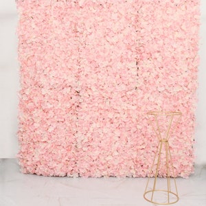 11 Sq ft. | 4 Panels UV Protected Hydrangea Flower Wall Mat Backdrop
