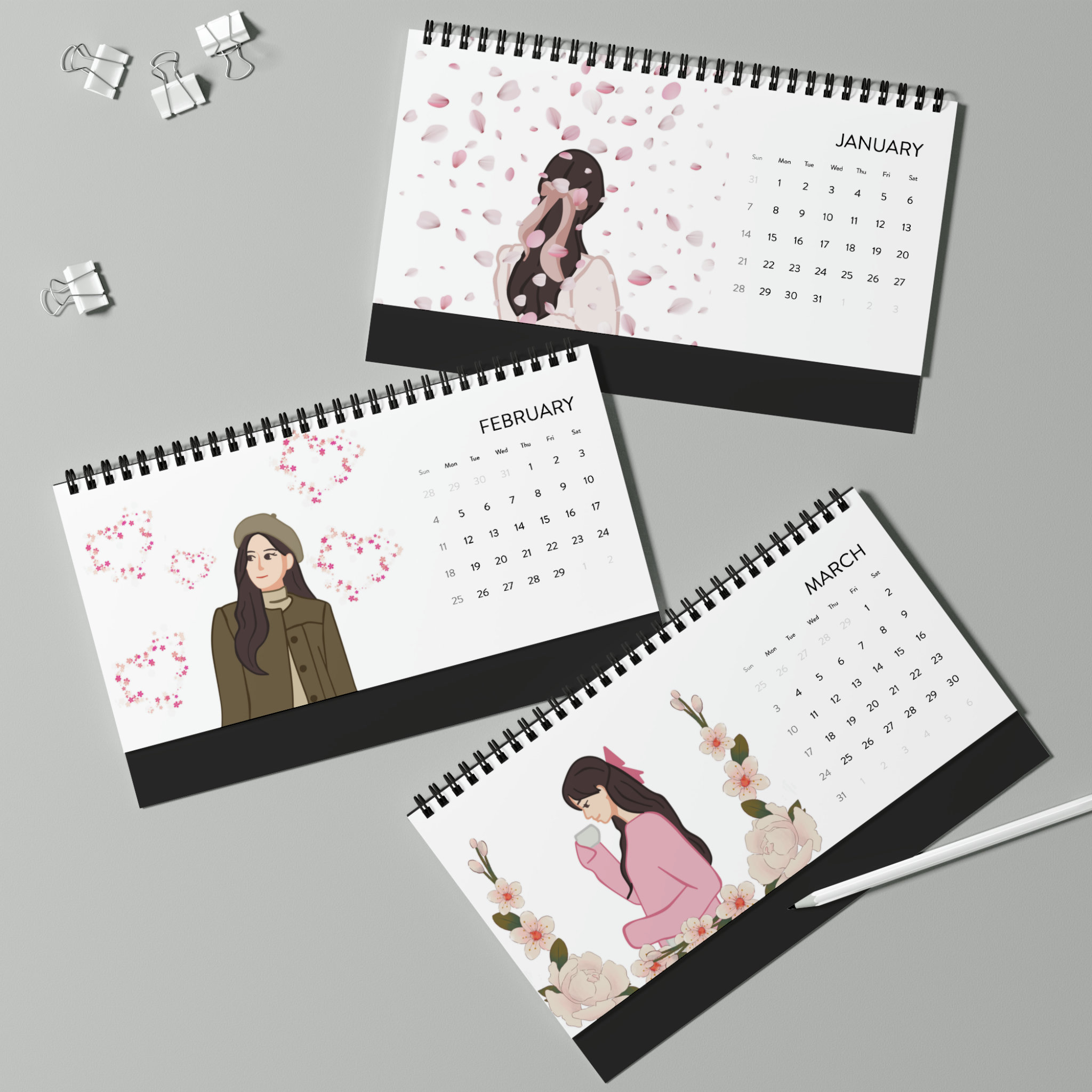 Desktop Calendar 2024, Kdrama calendar, Kdrama Monthly Calendar sold by