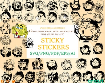 Explore our Anime Bundle SVG with 42 unique designs! Instantly download, Anime Silhouette, Manga SVGs, and more. Anime characters، Anime png