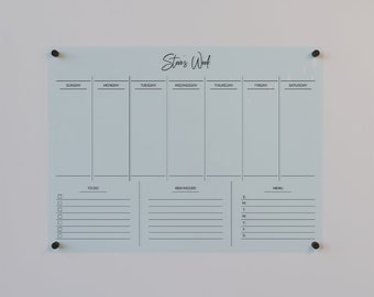 Weekly Calendar 2023 | Weekly Planner Printable Horizontal | Acrylic Calendar for Wall |Calendar Planner Printable | Acrylic Dry Erase Board