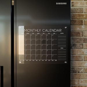 Magnetic Calendar, Kitchen Calendar, Fridge Calendar, Magnetic Planner, Monthly planner, Magnetic Board