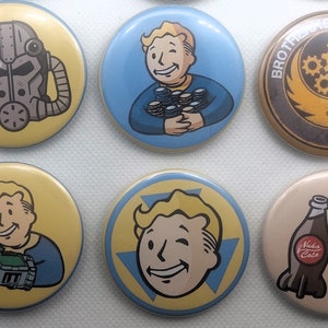 Fallout Series Vault Boy Badges Fallout Collection Vault-tec Inspired ...