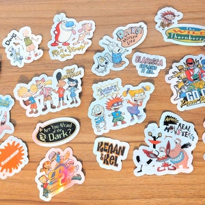 Unleash 90's Nickelodeon Nostalgia: Dive Into Our Vibrant Sticker Pack
