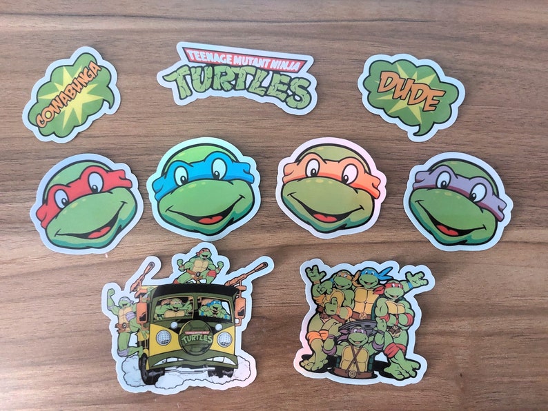 90s Teenage Mutant Ninja Turtles Stickers Retro TMNT Decals for Laptops