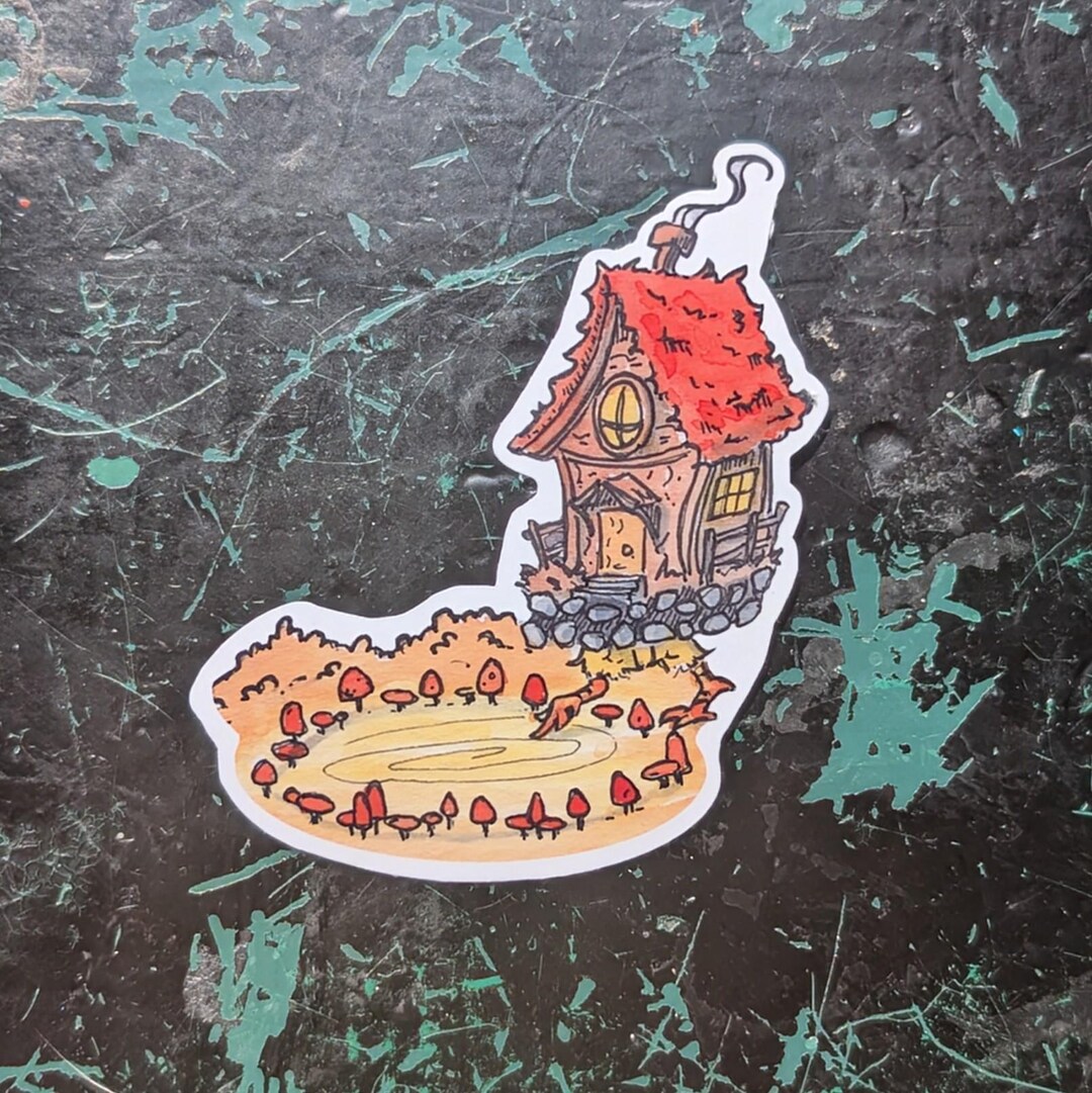 Baba Yaga House Sticker - Etsy