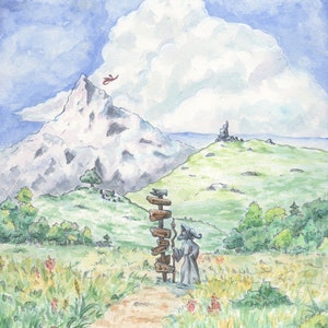 Lost: a Magical Wizard Inspired Watercolor Painting Print
