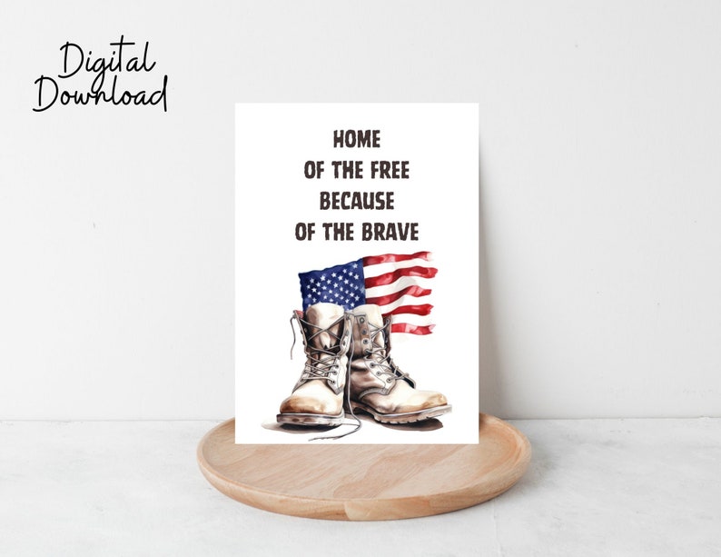 Printable Military Greeting Card 5x7 Digital Download - Etsy