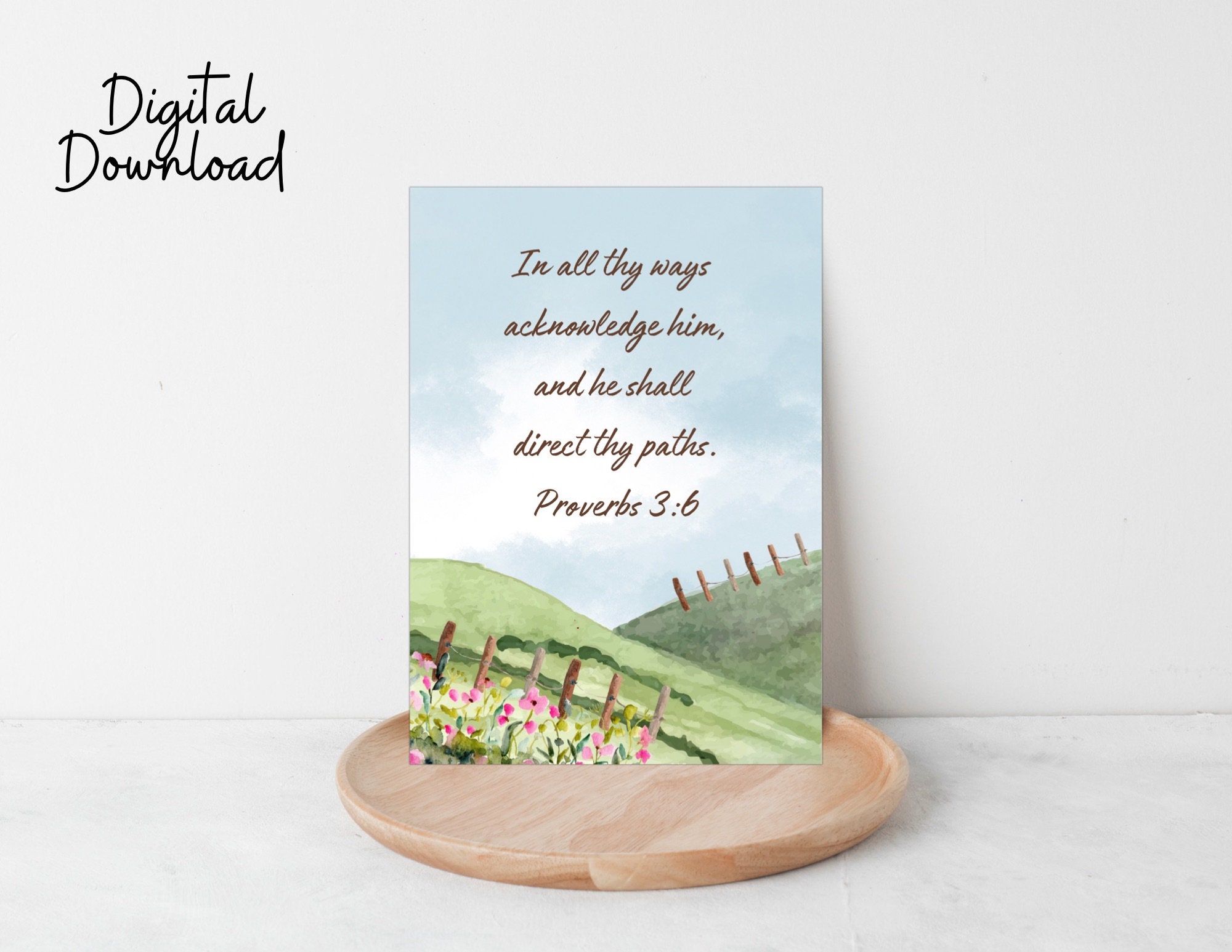 Printable 5x7 Scripture Greeting Card Digital Download - Etsy