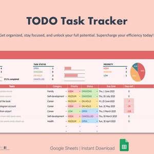 Ultimate Google Sheets TODO Tracker | Task Management Spreadsheet ...