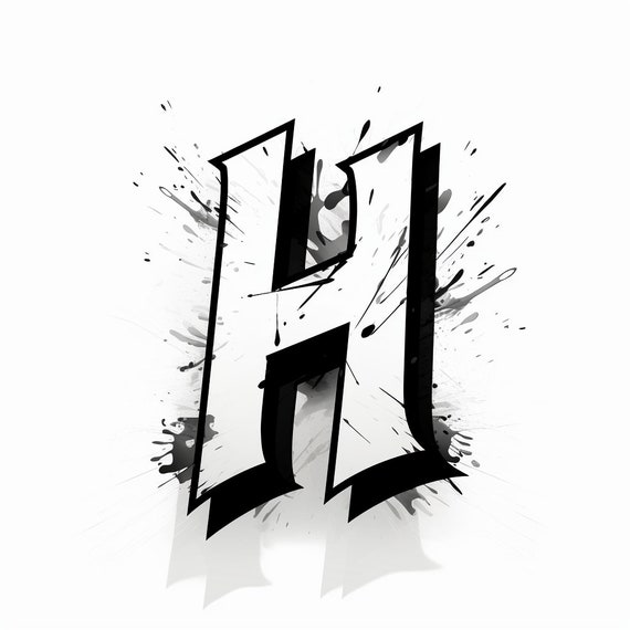 Graffiti Letter h Sticker, Waterproof Unique Street Art - Etsy