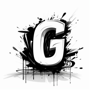 Adesivo de letra "G" de graffiti, arte de rua exclusiva à prova d'água