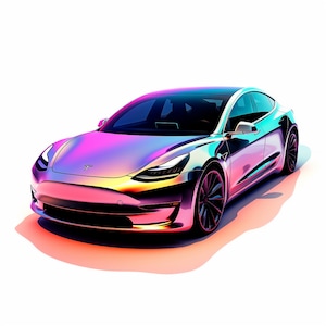 Waterproof Tesla-style Car Sticker