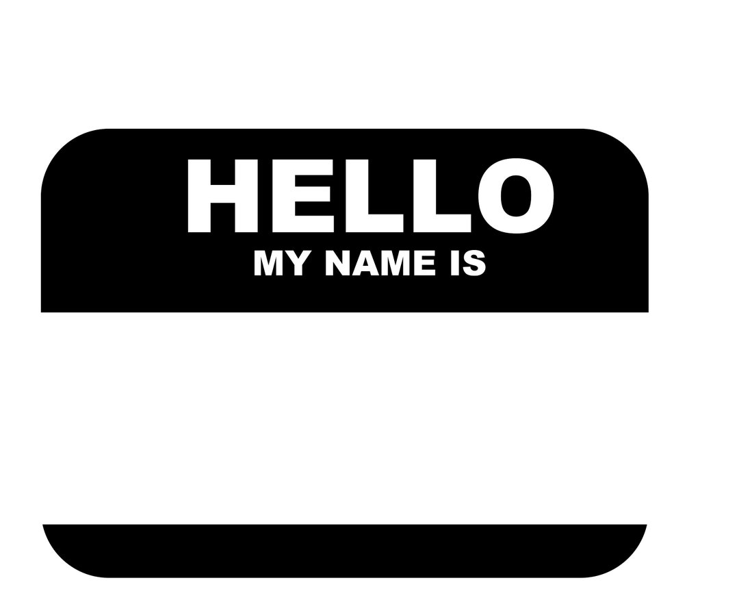 Custom Name Tag. I Can Put Whatever You Want. Instant Download Etsy
