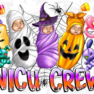 Halloween NICU Png Sublimation Design Download, Nurse Life Png ...