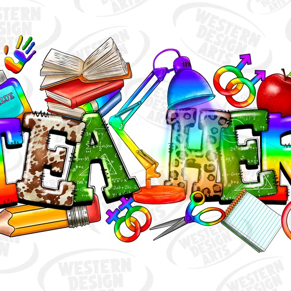 Teacher lgbt png sublimation design download, coffee cups png design, LGBTQ+ png, colorful coffee cups png, sublimate designs download