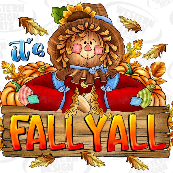 It'is Fall Y'all Png, Fall Png, Halloween Design, Fall Design Png, Halloween Clipart PNG, Pumpkin Png, Sublimation Design Download, Png File