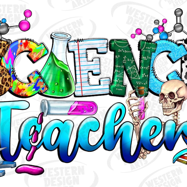 Science Teacher Png, Sublimation Design Dowload, Teacher's Day png, Teacher Png Design, Western Science Png, Sublimate Designs Download