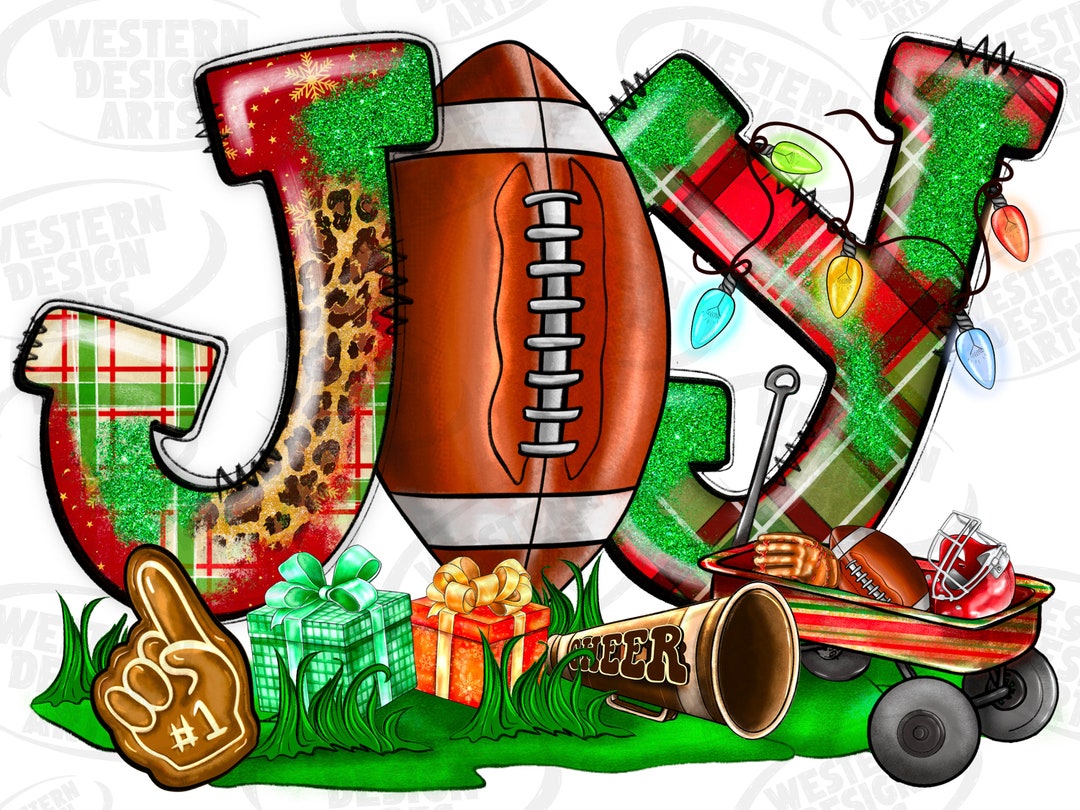 Joy Football Christmas Png, Christmas Png, Football Christmas Png