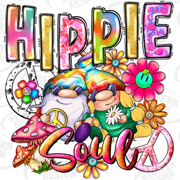 Hippie gnomies png sublimation design download, hand drawn gnomes png, tie dye gnomes png,hippie soul png,Peace Love Hippie,Digital download