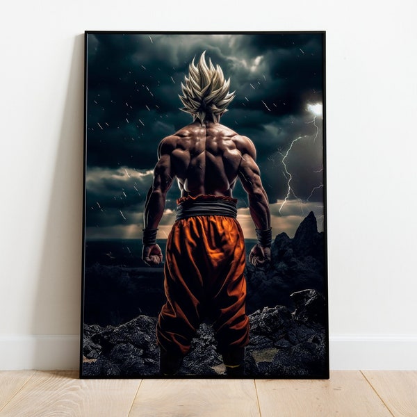 Goku Anime Poster for Bedroom - Dragon Ball Poster Goku Gym Wall Art Print - Aesthetic Dragon Ball Z Poster - Wall Art - Goku Print