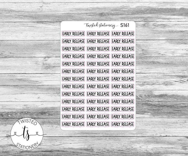 Early Release Script Stickers, Planner Stickers, Scrapbooking, Bullet ...