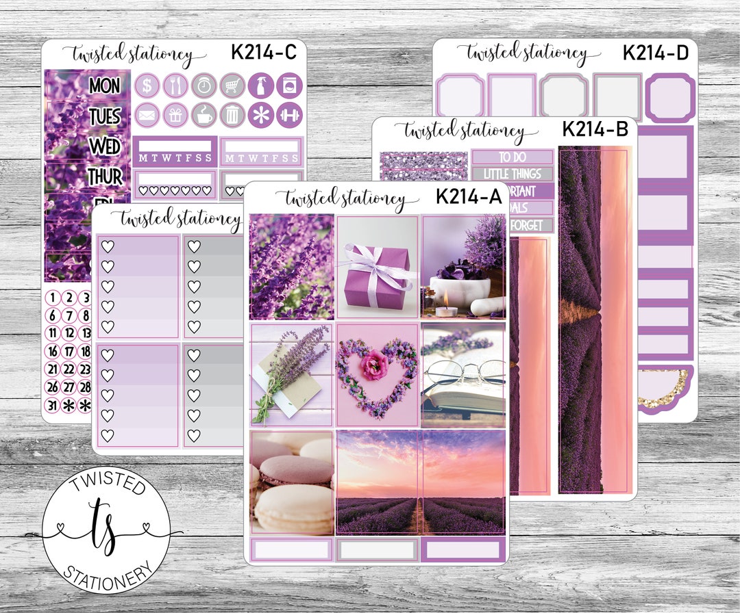 Lavender Photo Kit Weekly Kit Stickers, Planner Sticker, Scrapbooking ...