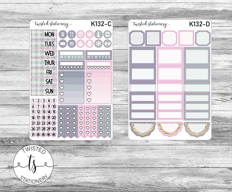 Cozy Winter Weekly Kit Stickers, Planner Stickers, Scrapbooking, Bullet ...